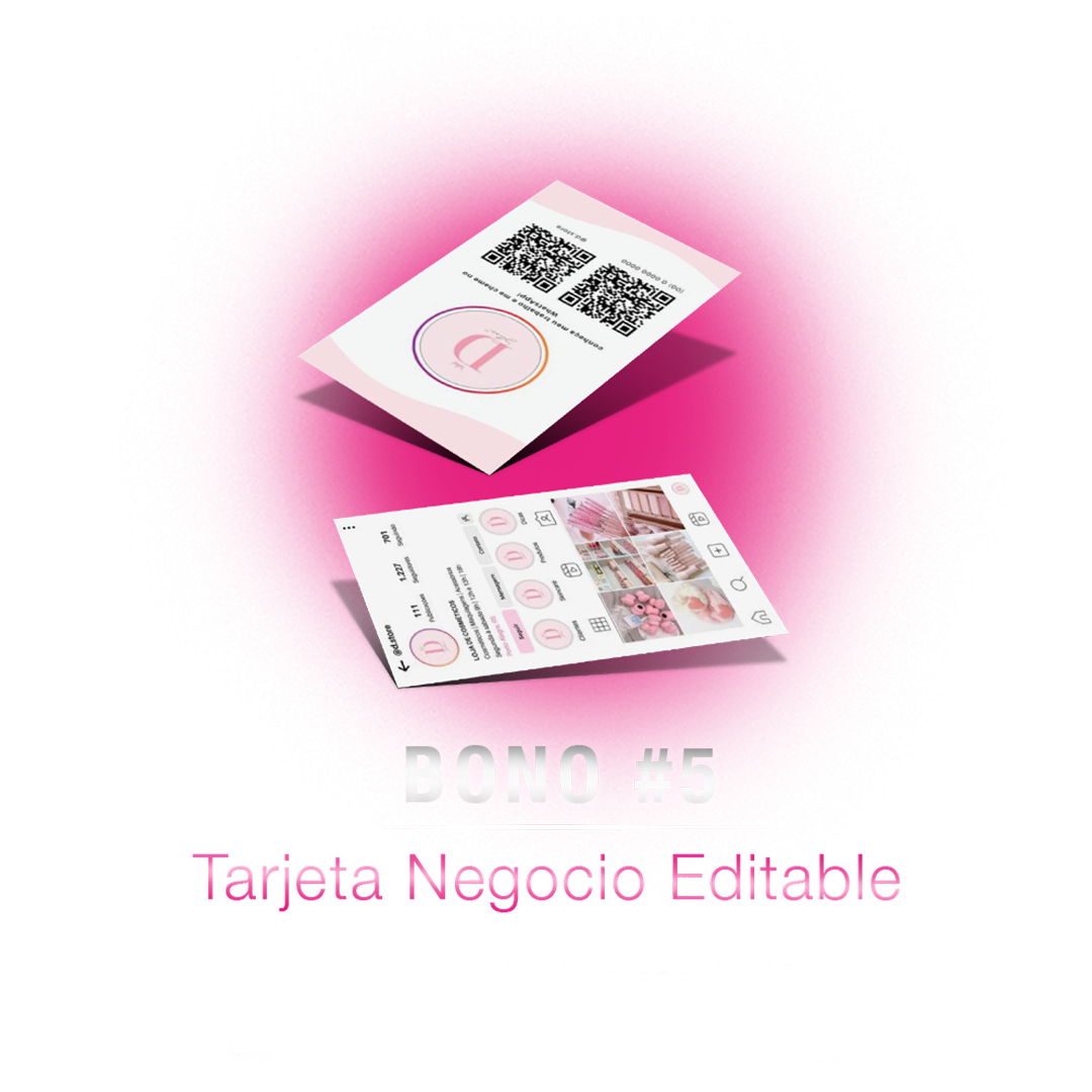bono(5) tarjeta editable